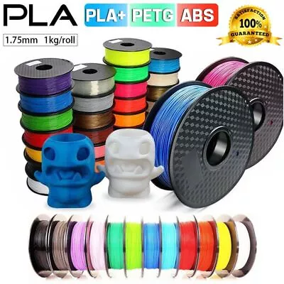 PLA+ SILK PETG PLA ABS 1.75mm 3D Printer Filament >1KG Neatly Wound Eco-friendly • $21.16